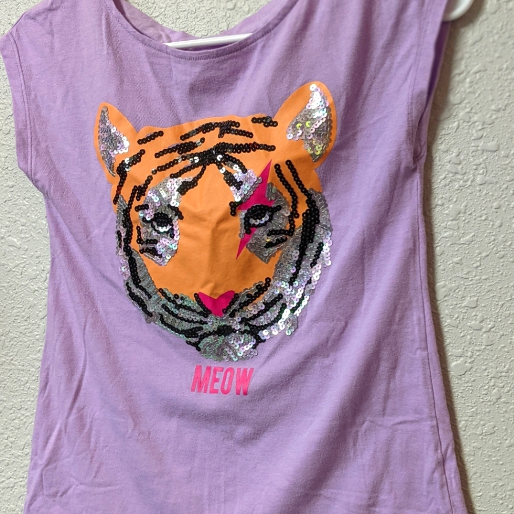Arizona girls sequin tiger tee